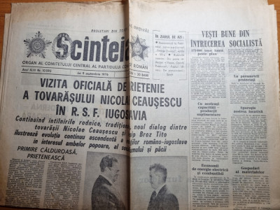 scanteia 9 septembrie 1976-articol lipova,vizita lui causescu in iugoslavia foto