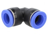 Racord Push-In Unghi Alamă Nichelată PBT 0,95-15 Bar
