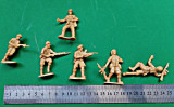 C4 Figurine copie MATCHBOX WWII BRITISH 8th ARMY INFANTRY 50mm 6 soldati Africa