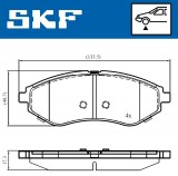 Set placute frana fata SKF VKBP80475