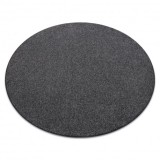 Covor rotund EXCELLENCE negru 141 simplu, melange, cerc 100 cm