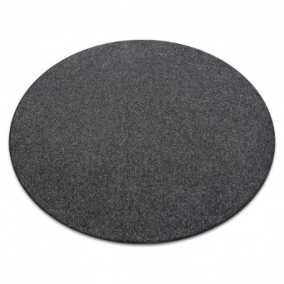 Covor rotund EXCELLENCE negru 141 simplu, melange, ker&amp;eacute;k 170 cm foto