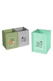 Set saci de reciclare pentru h&acirc;rtie, plastic și aluminiu 32x32x42cm 3 buc