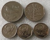 P1. Malta set lot 5 cents 1986 1991 1995 + 50 1992 + 1 Lira 1991 **