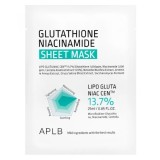 APLB Glutathione Niacinamide Sheet Mask &ndash; Mască facială sub formă de foaie 1 bucata.