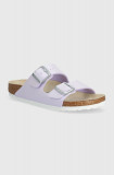 Birkenstock papuci Arizona femei, culoarea violet, 1026446