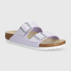 Birkenstock papuci Arizona femei, culoarea violet, 1026446