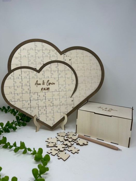 Guest book puzzle,in forma de inima
