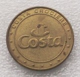 JETON CAZINO VAS CROAZIERA COSTA CROCIERE GAMING TOKEN, BRONZ, 25 mm **