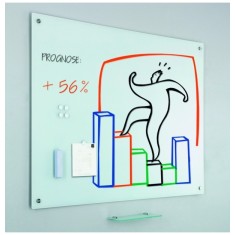 Tabla alba magnetica din sticla, 60 x 90 cm, SMIT