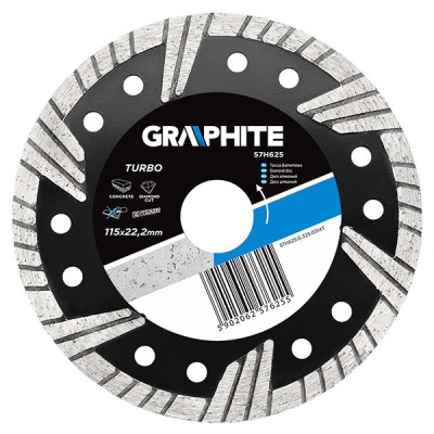 Disc diamantat pentru zidarie 115mm/22,2mm TURBO GRAPHITE 57H625 HardWork ToolsRange foto