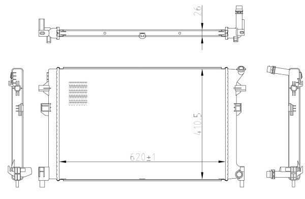 NRF 50042 Radiator, racire motor
