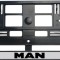 Set 2 bucati, suport numar inmatriculare MAN black