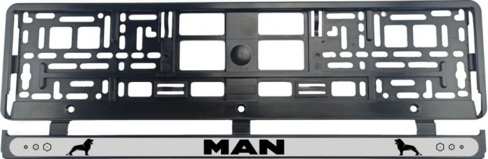 Set 2 bucati, suport numar inmatriculare MAN black