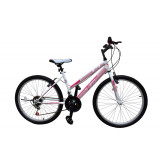 Bicicleta MTB Copii TEC Lady culoare alb/roz roata 24&quot; OtelPB Cod:202425000108
