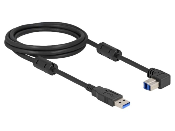 Cablu USB A/USB B 90&deg; 2m, 5Gbps