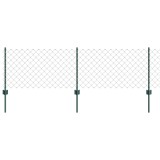 vidaXL Gard și St&acirc;lp Verde 0,6 x 10 m Oțel 3336238