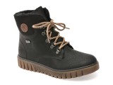 Ghete RIEKER negre, Y3433, din piele ecologica