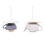 Lustra Deco Republic &bdquo;Tea time 2 grey&amp;white&rdquo;ceainic si ceasca ceramice