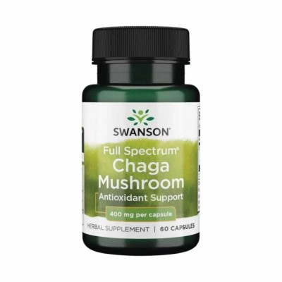 Ciuperca Chaga (Inonotus Obliquus) 400 miligrame 60 capsule Swanson foto
