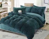 Cumpara ieftin Lenjerie de pat dublu cocolino,super pufoasa fluffy,6 piese.cearceaf de pat normal,verde smarald-A1420