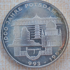 (A483) MONEDA DIN ARGINT GERMANIA - 10 MARK 1993, LIT. F, 1000 ANI POTSDAM-PROOF