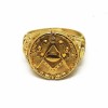 Inel Masonic Auriu - Soarele si Luna