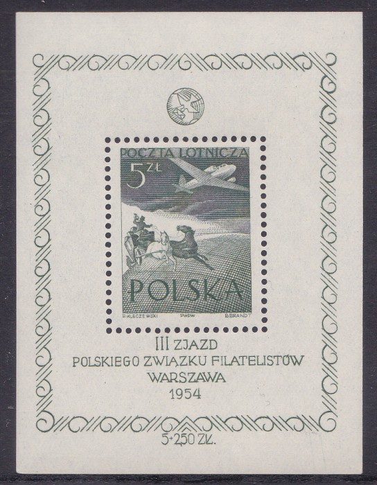 TSV % - 1954 MICHEL 849 POLONIA, MNH/** LUX