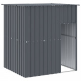 Cusca caine cu acoperis antracit 165x153x181 cm otel galvanizat GartenMobel Dekor, vidaXL