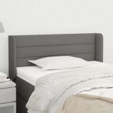 VidaXL Tăblie de pat cu aripioare gri &icirc;nchis 93x16x78/88 cm textil