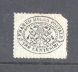 Italy Church State 1868 Coat of arms, 3C, Mi.20, MH AM.172, Nestampilat