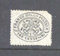 Italy Church State 1868 Coat of arms, 3C, Mi.20, MH AM.172 foto