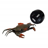 Jucarie interactiva THK, Crab electric, control de la distanta cu telecomanda infrared, culoare verde militar