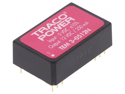 Convertor DC/DC 3W 5V la 12V 250mA foto