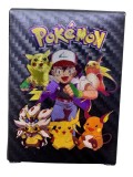 Set carti Pokemon joc de carti colectibile negre cu personaje Pikachu si Ash copii 3 ani+