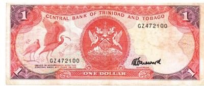 Trinidad Tobago 1 Dolar 1985 Seria 472100 foto