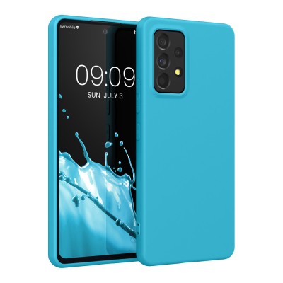 Husa Kwmobile pentru Samsung Galaxy A53 5G, Silicon, Albastru, 57808.205 foto