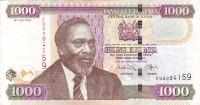 KENYA 1.000 shillingi 2010 VF+++!!! foto