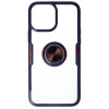 Toc TPU+PC Carbon Ring Case Apple iPhone 13 Pro Max Blue