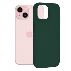 Husa pentru iPhone 15, Techsuit Soft Edge Silicone, Dark Green