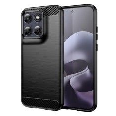 Husa Motorola Moto G77 Asteroid GSM Carbon Silicone, negru
