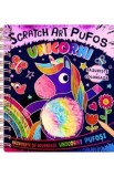 Unicorni. Scratch Art. Pufos