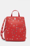 Desigual rucsac REBEL SUMY RED femei, culoarea rosu, mic, cu imprimeu, 25SAKP31