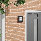 vidaXL Lampa de perete 2 bucăți Negru Oțel inoxidabil IP44