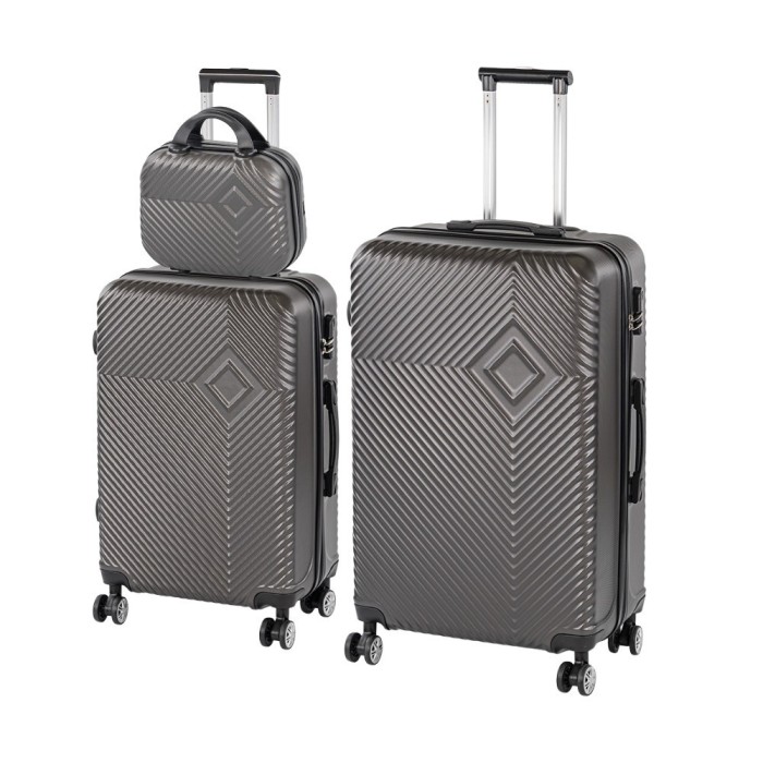 TraveLux Pro XVII gurul&oacute;s bőr&ouml;nd szett sz&uuml;rke