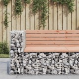 Cumpara ieftin Bancă de grădină design gabion 92x71x65,5 cm lemn masiv Douglas