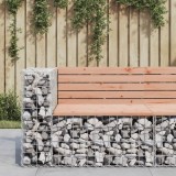 Banca de gradina design gabion 92x71x65,5 cm lemn masiv Douglas GartenMobel Dekor, vidaXL