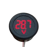 Cumpara ieftin Voltmetru de panou DC digital 4-100V, afisaj LED rosu, montaj incastrat, indicator tensiune pentru baterii, surse si instalatii electrice, 33.8 mm
