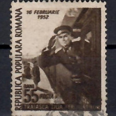 Romania 1952, LP.294 - Ziua feroviarilor, Stampilat