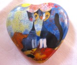 CASETA PORTELAN GOEBEL DESIGN ROSINA WACHTMEISTER DECOR PISICA PISICI 6 CM